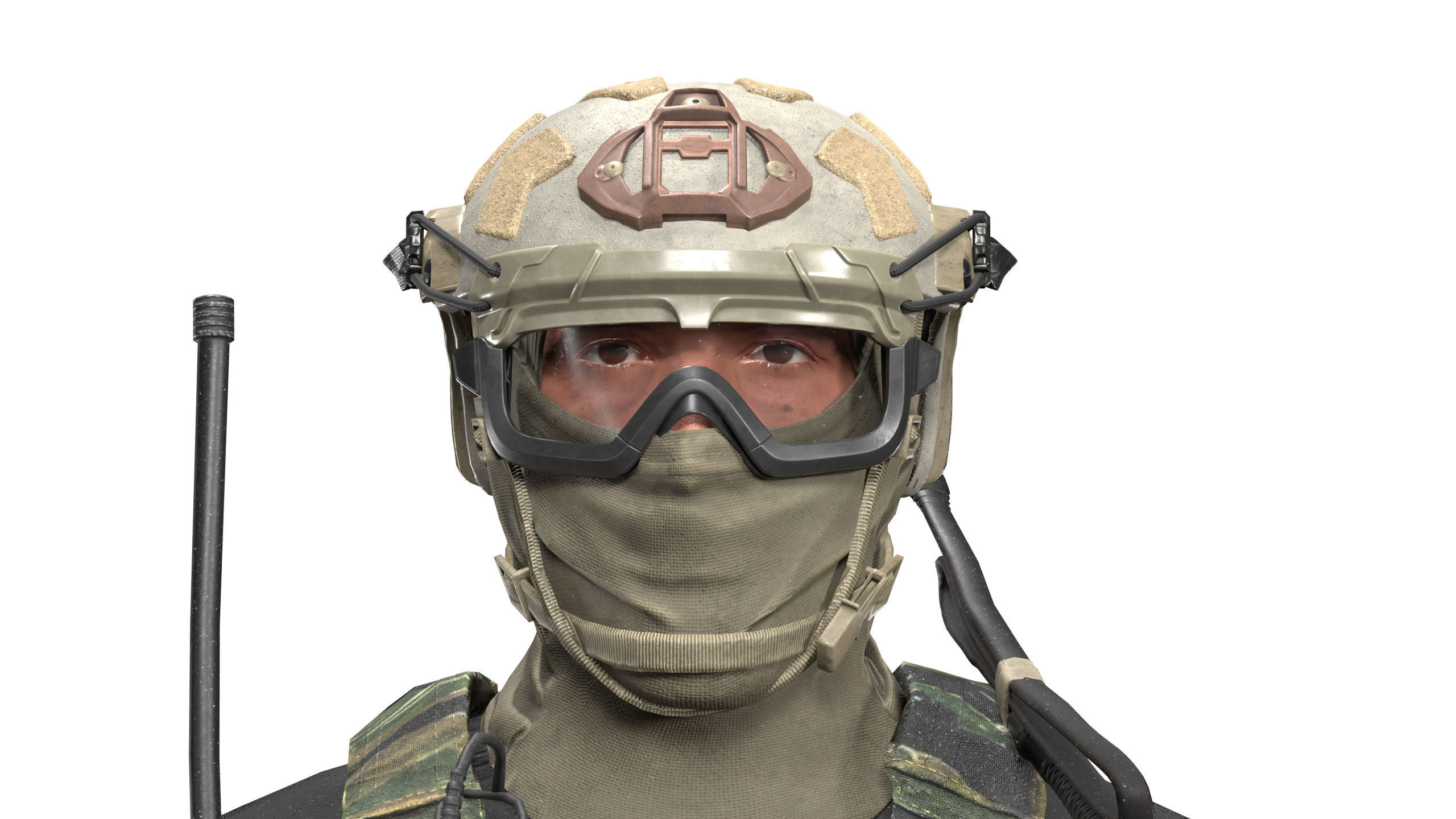 OPS CORE STEP IN PROTECTION GOGGLES Low-poly 3D model_4