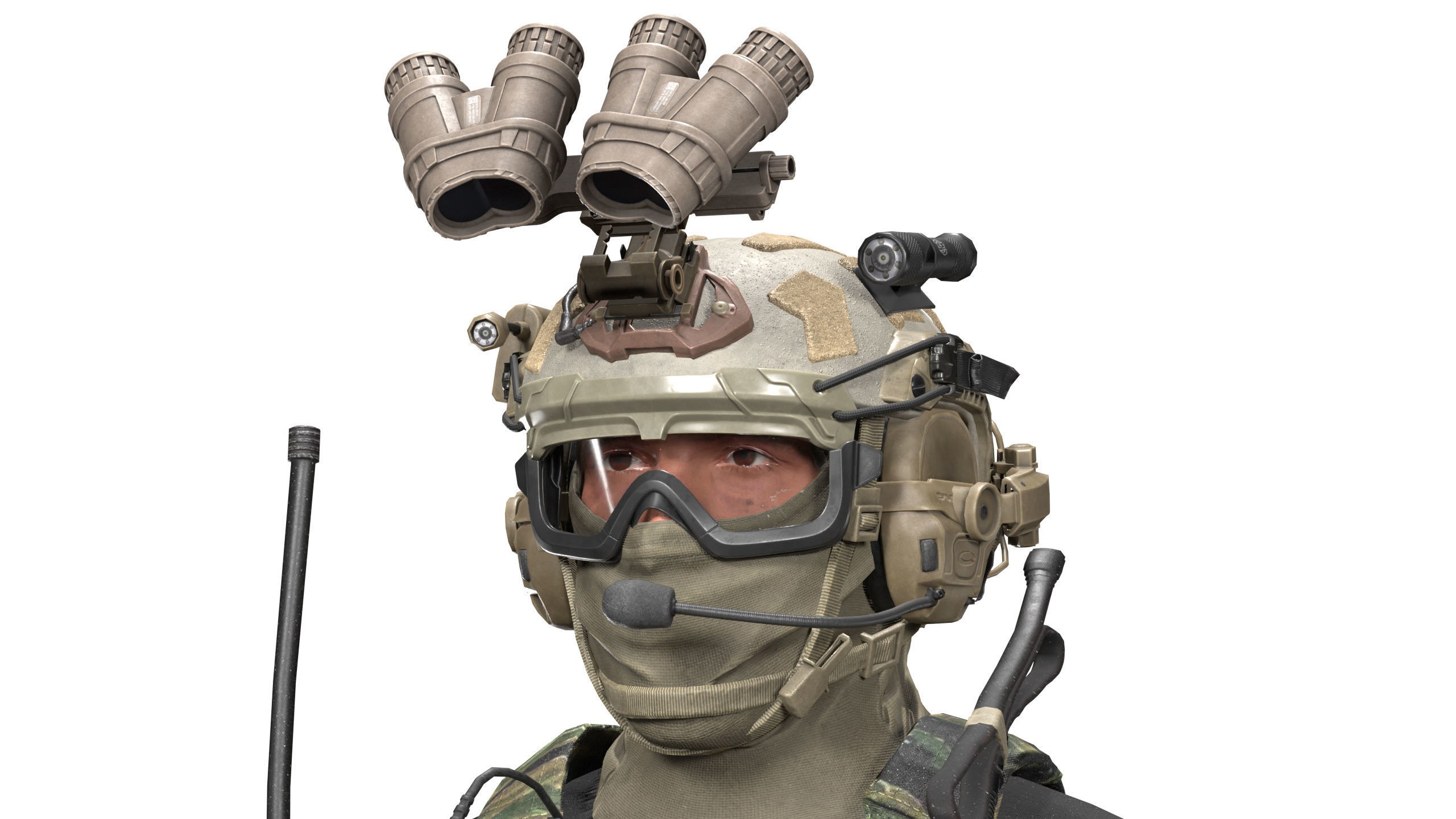 OPS CORE STEP IN PROTECTION GOGGLES Low-poly 3D model_1