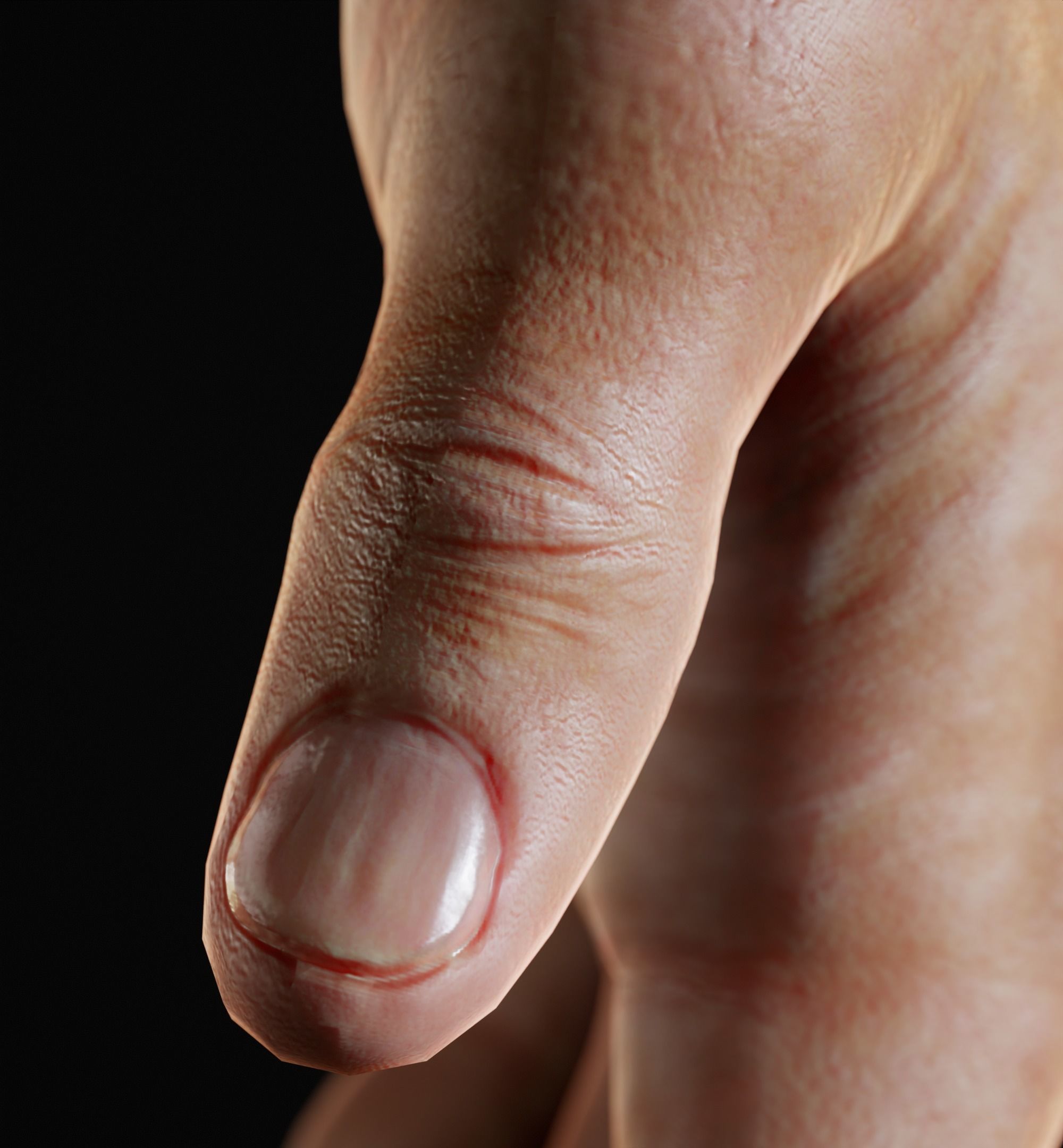 Man Hand  Human Low-poly 3D model_14