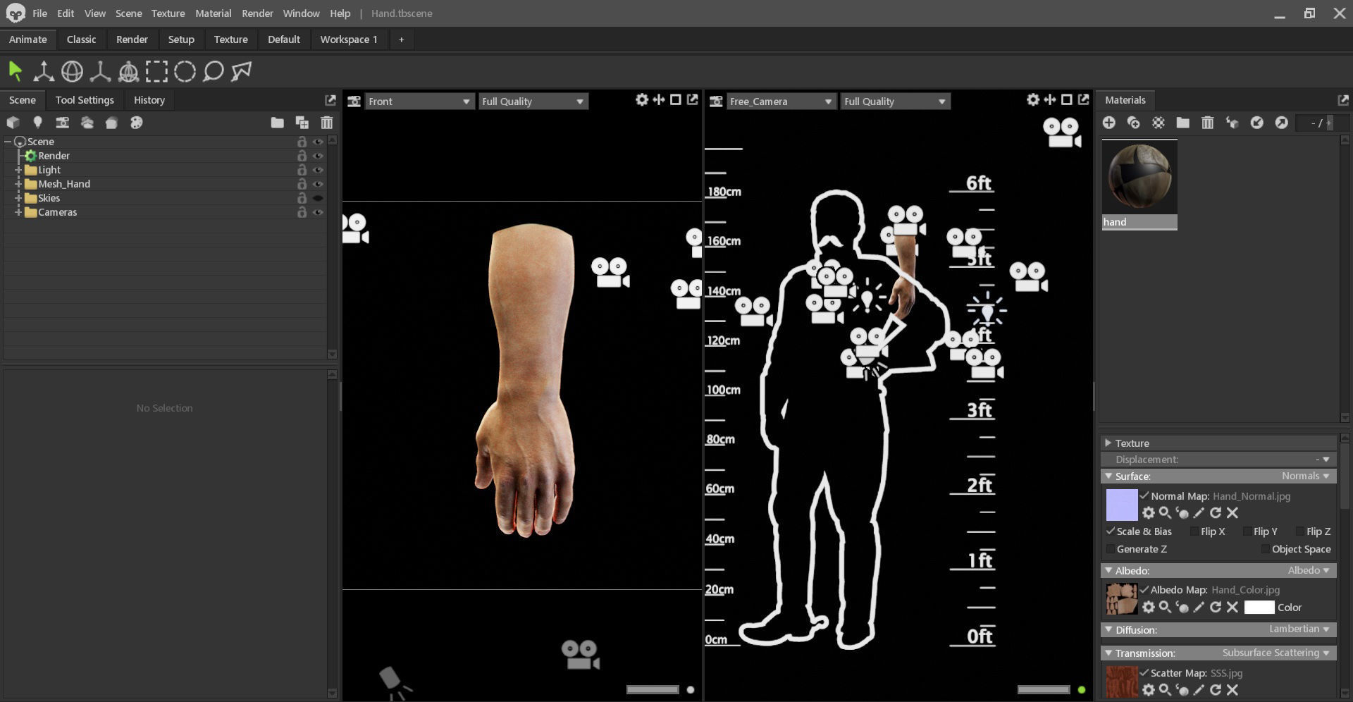 Man Hand  Human Low-poly 3D model_31