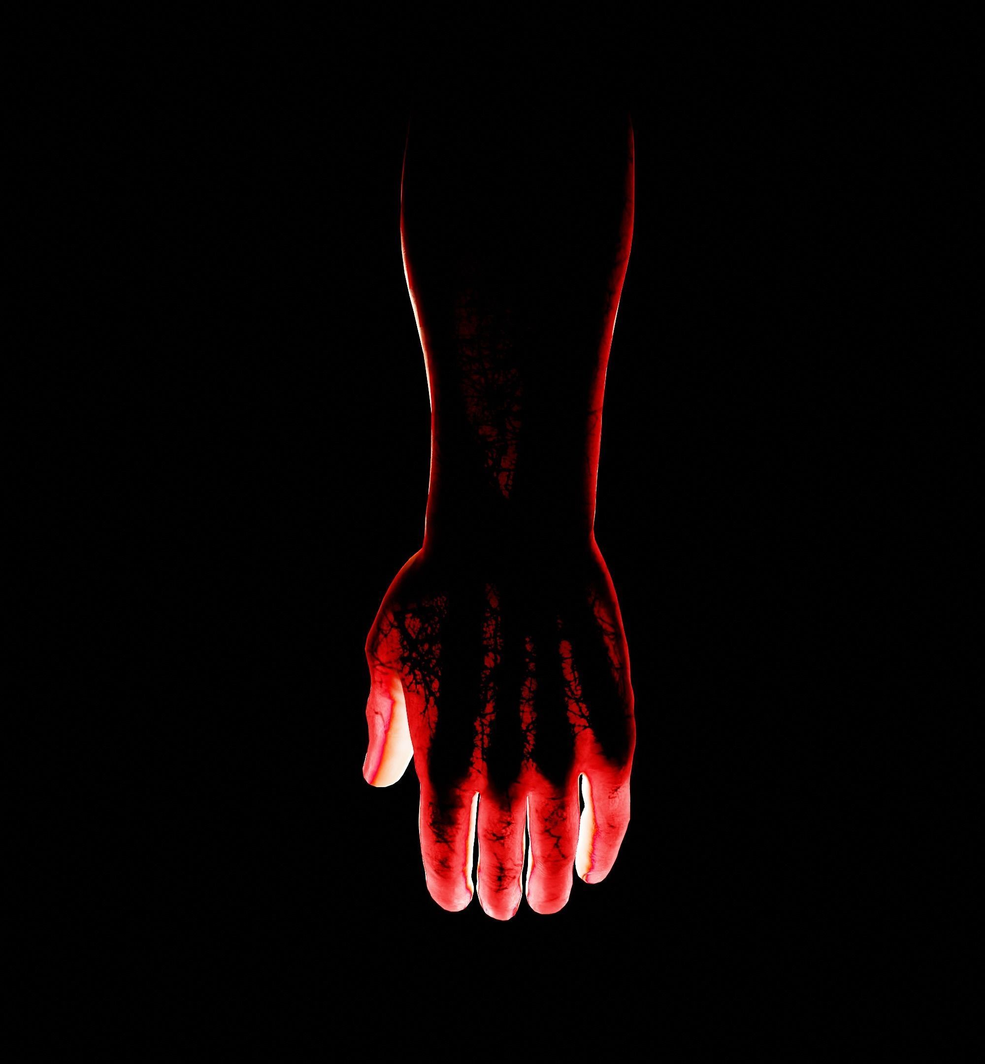 Man Hand  Human Low-poly 3D model_19