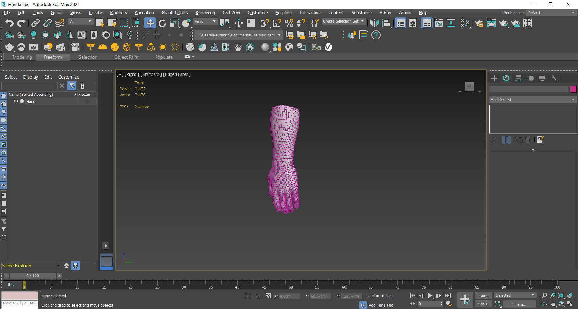 Man Hand  Human Low-poly 3D model_30