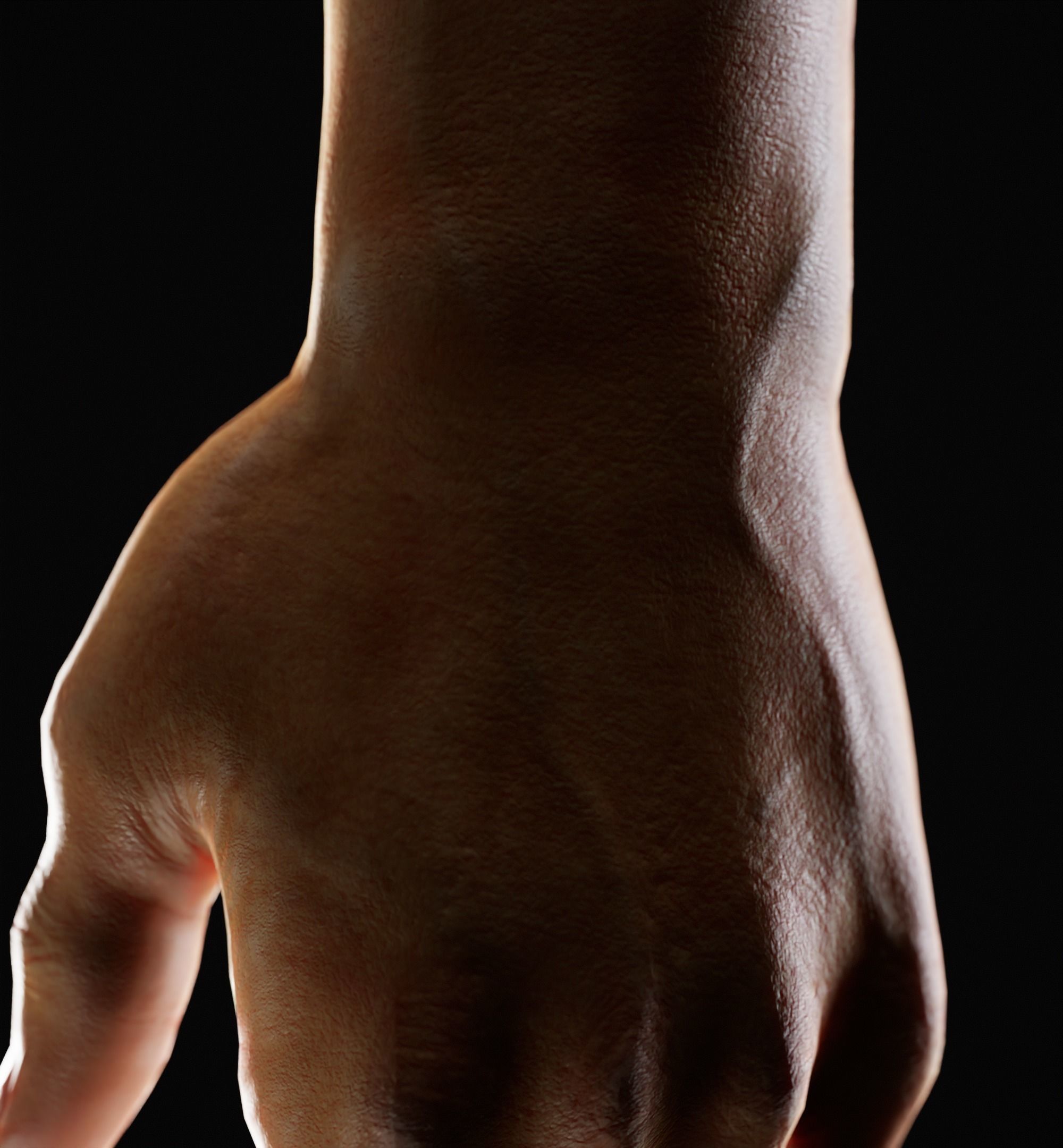 Man Hand  Human Low-poly 3D model_12
