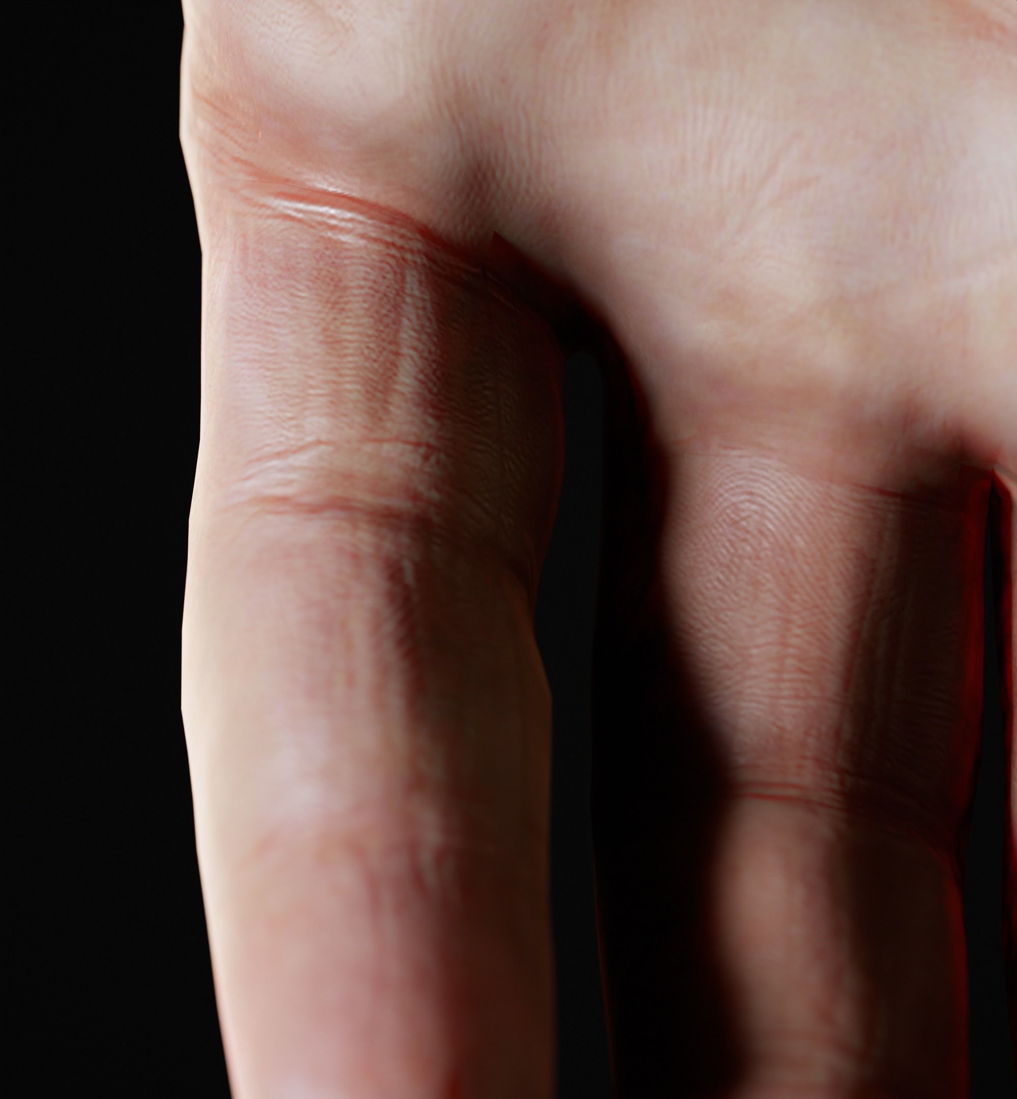 Man Hand  Human Low-poly 3D model_15