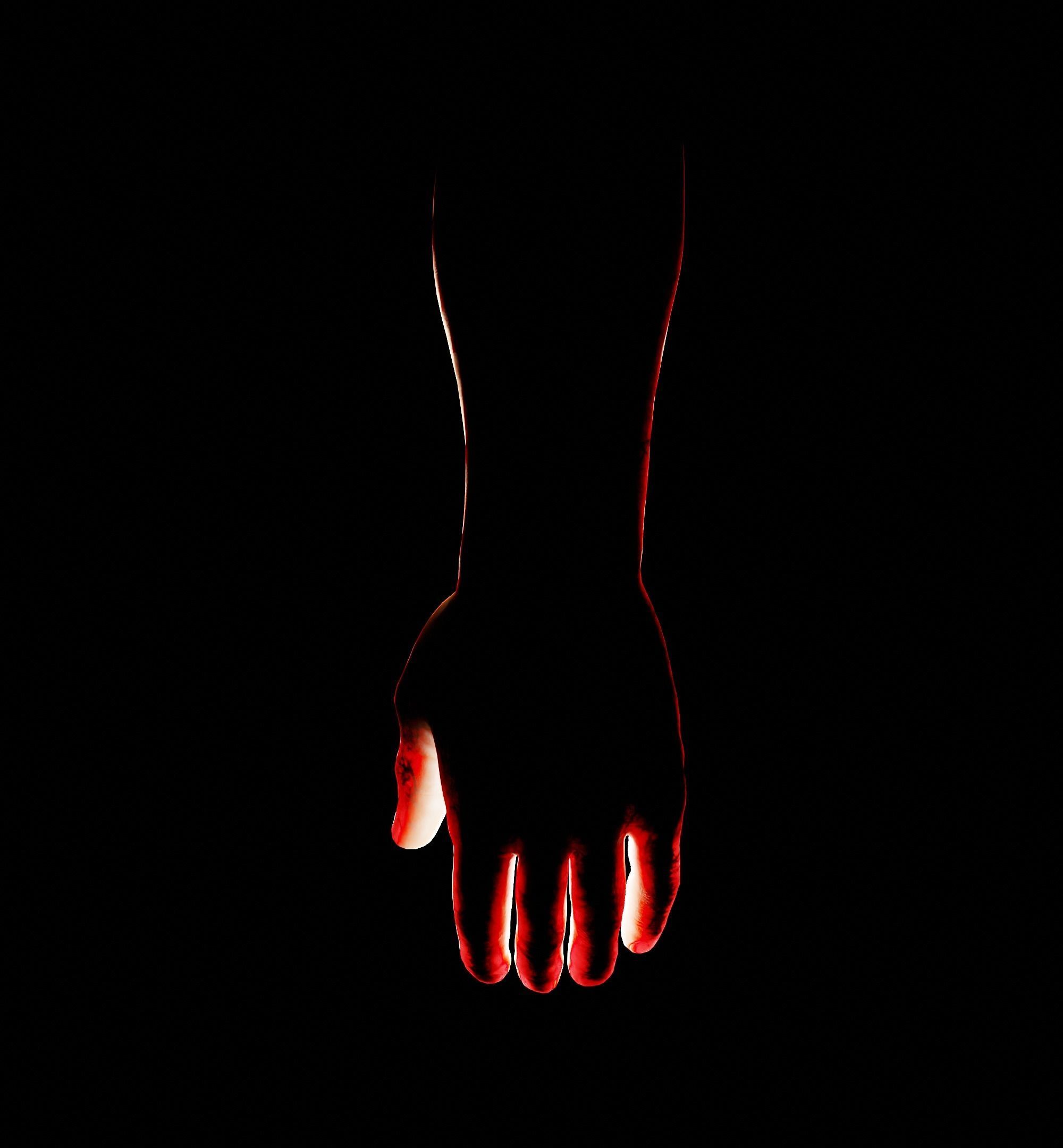 Man Hand  Human Low-poly 3D model_18