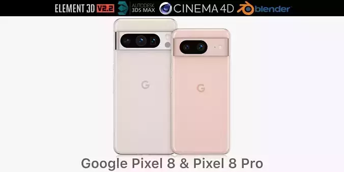 Google Pixel 8 and Pixel 8 Pro 3D model