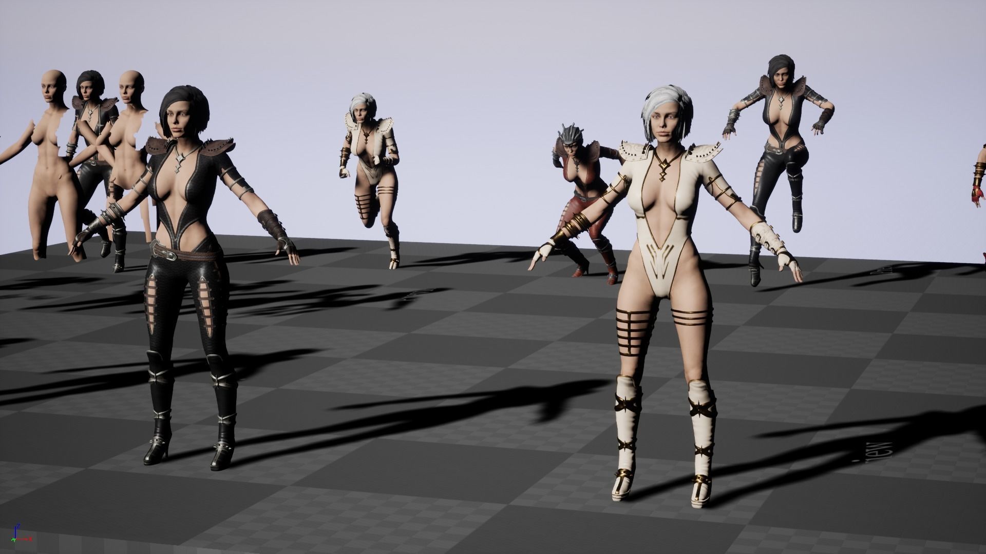 Female warrior 02 Low-poly 3D model_14