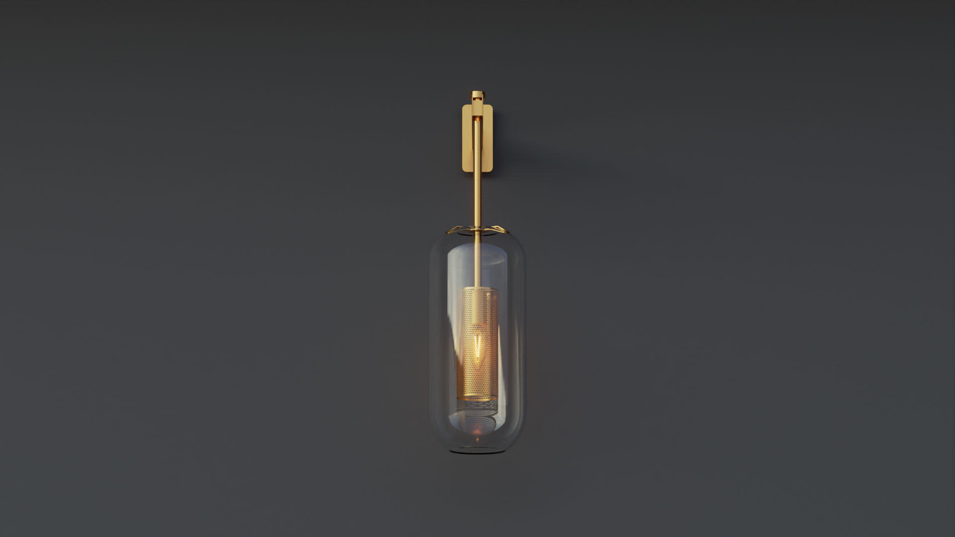 Otis Modern Glass Wall Lamp 3D model_1