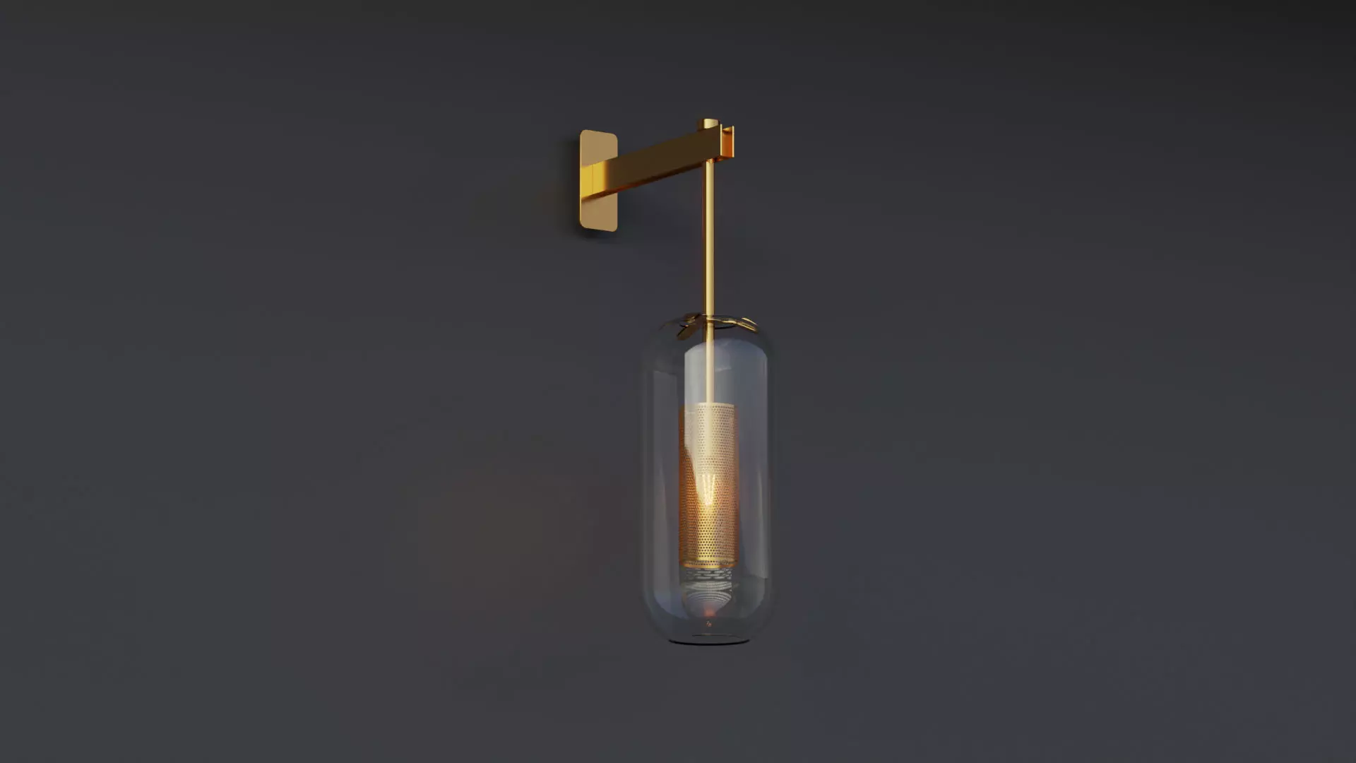 Otis Modern Glass Wall Lamp 3D model_0