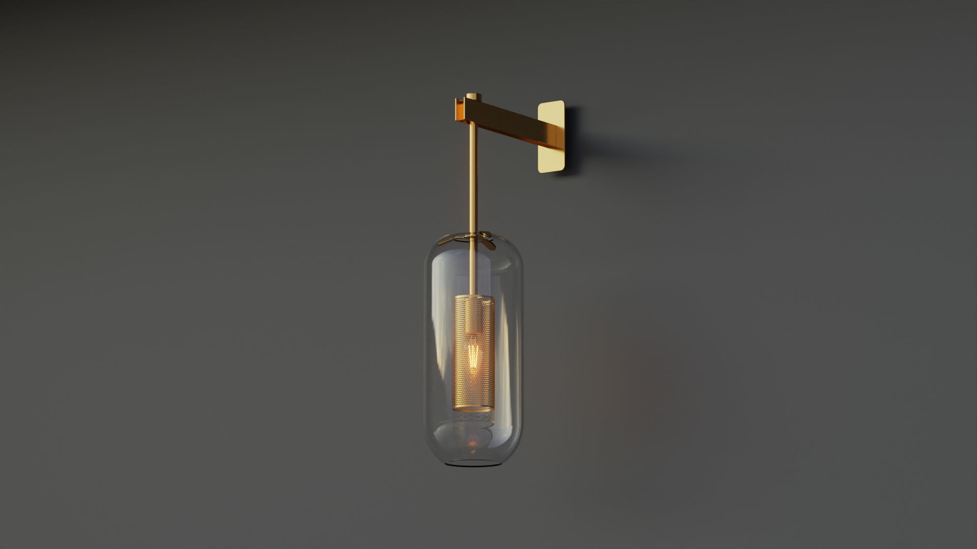 Otis Modern Glass Wall Lamp 3D model_2