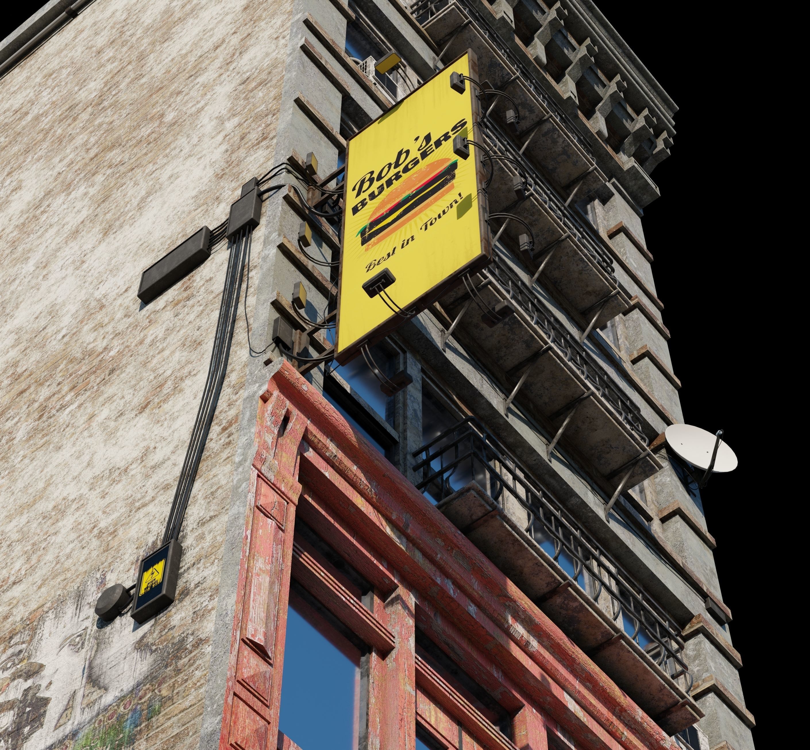 Old Building 3D model_1