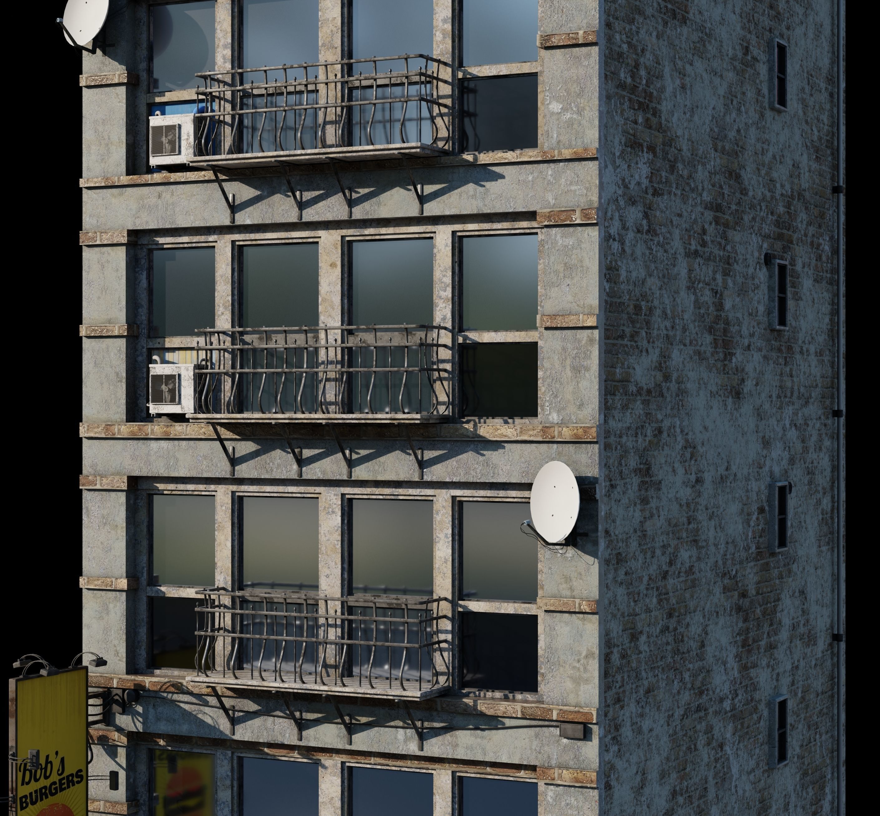 Old Building 3D model_7