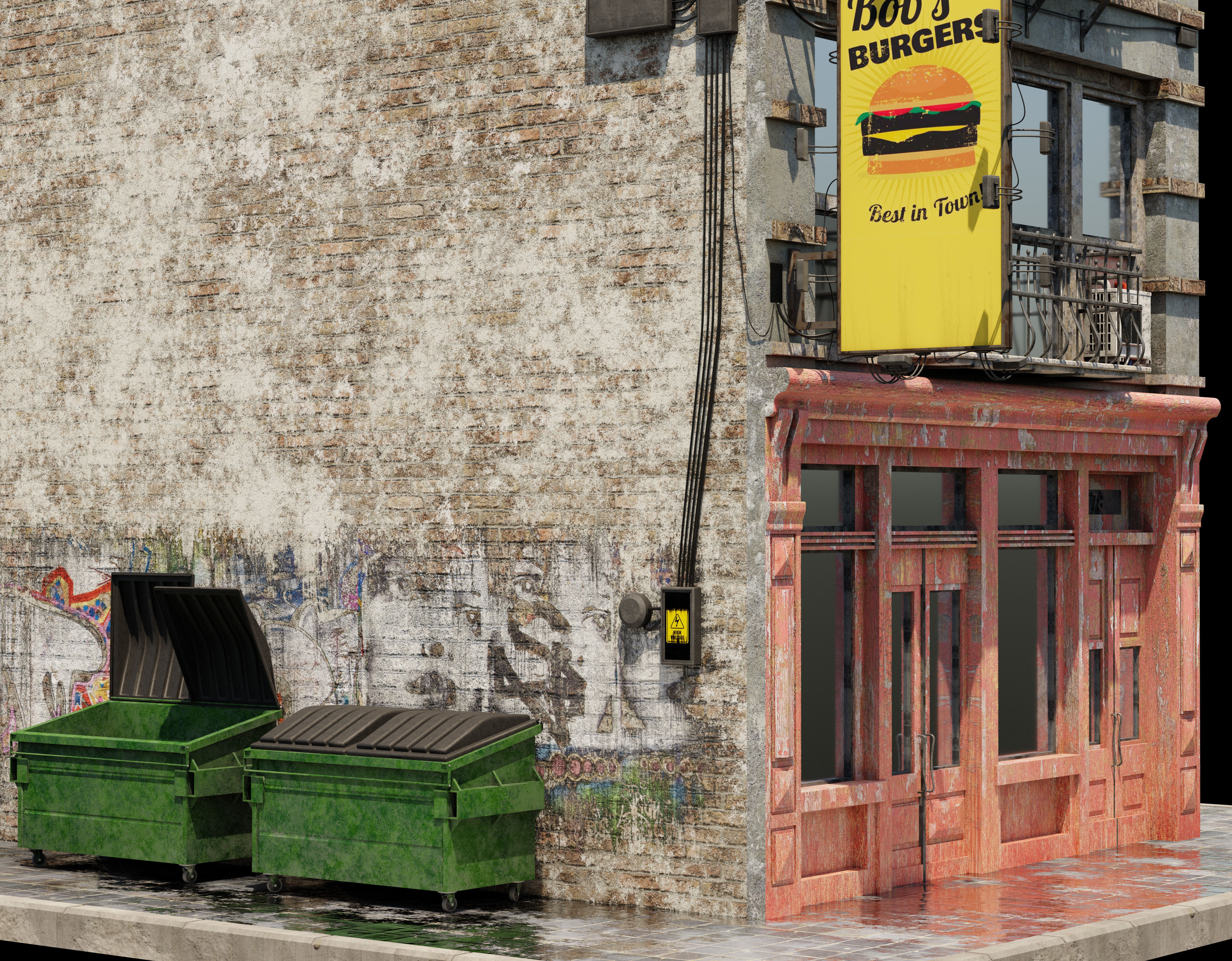 Old Building 3D model_12