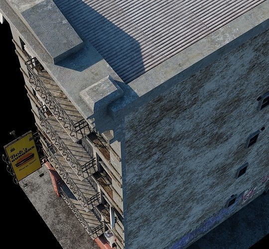 Old Building 3D model 4