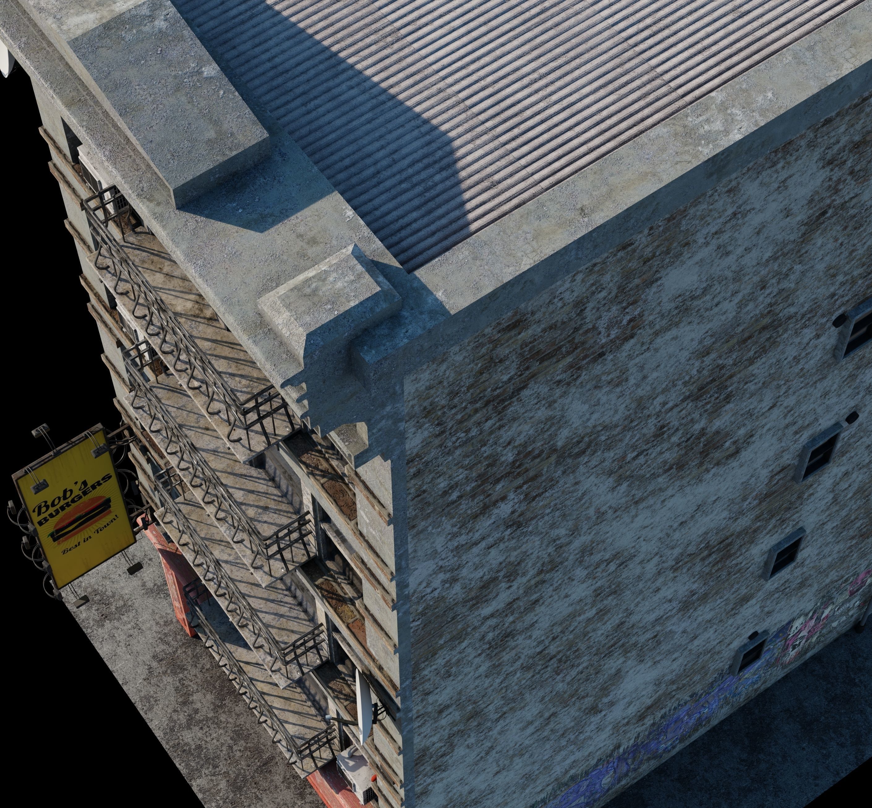 Old Building 3D model_3