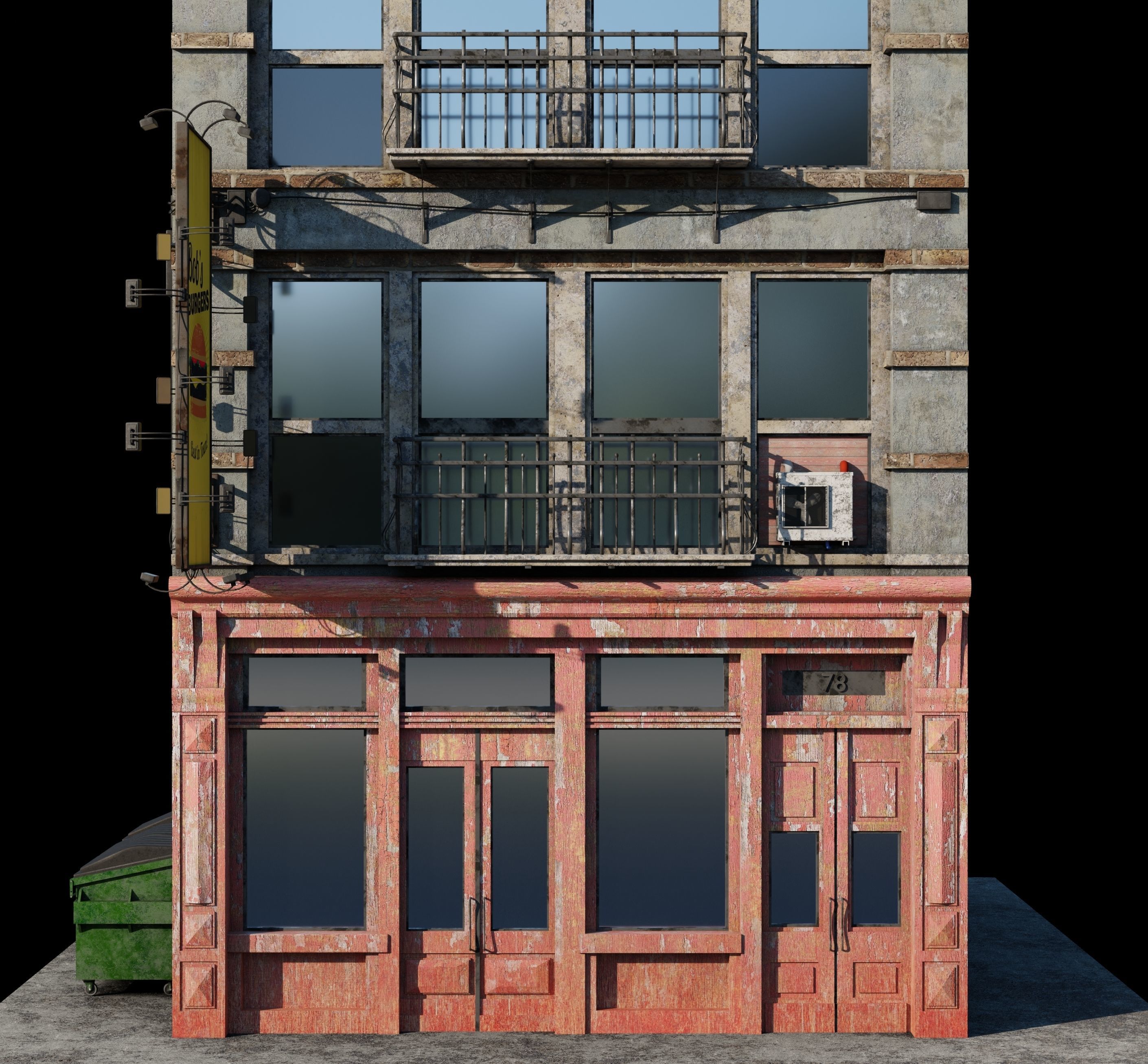 Old Building 3D model_2