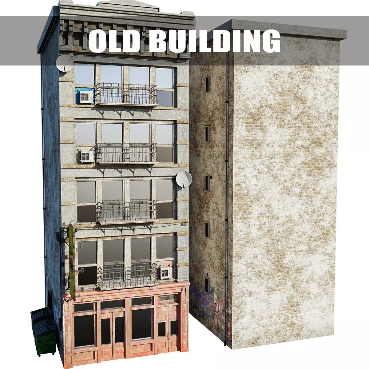 Old Building 3D model_0