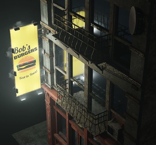 Old Building 3D model 5
