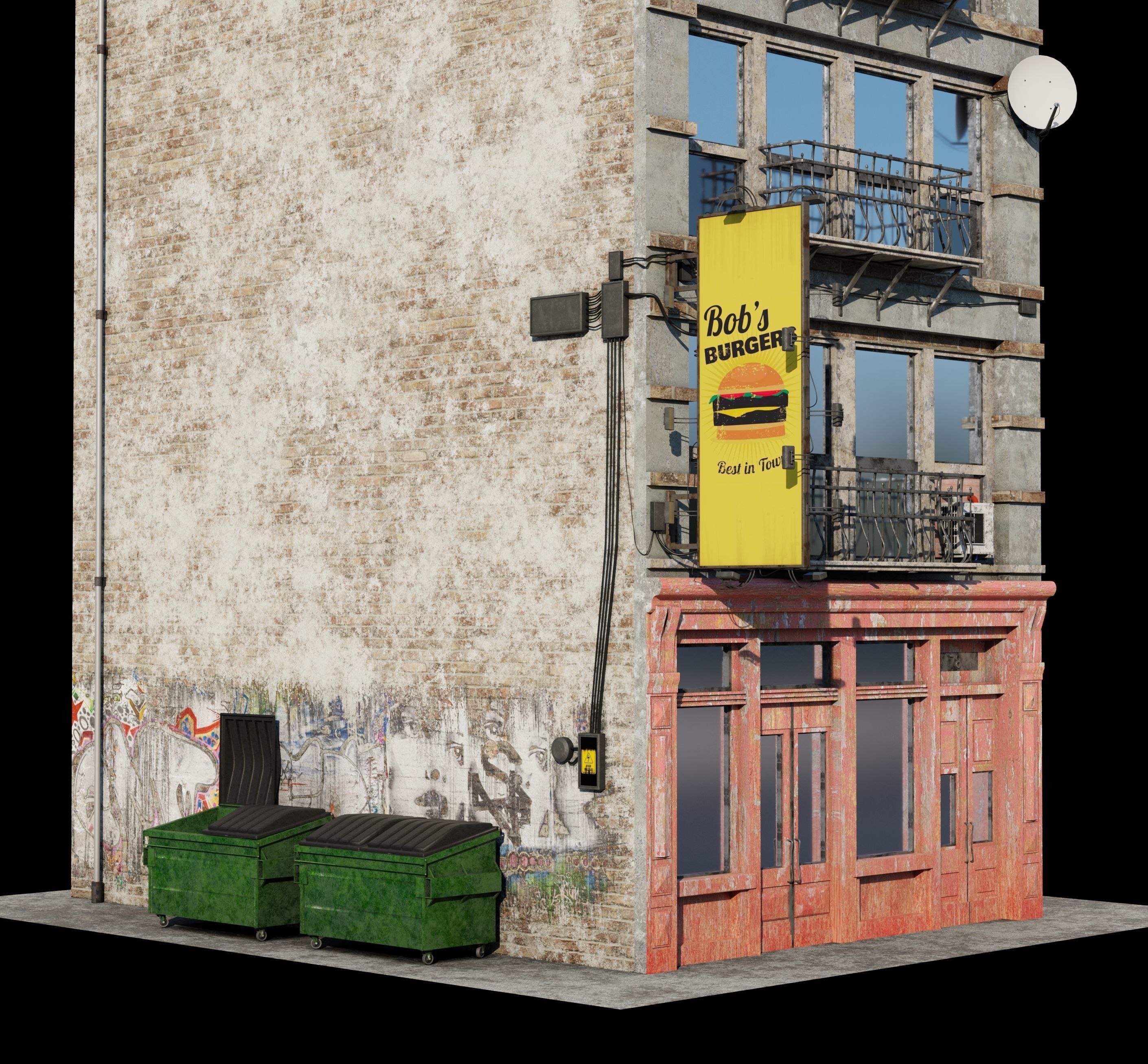Old Building 3D model_11