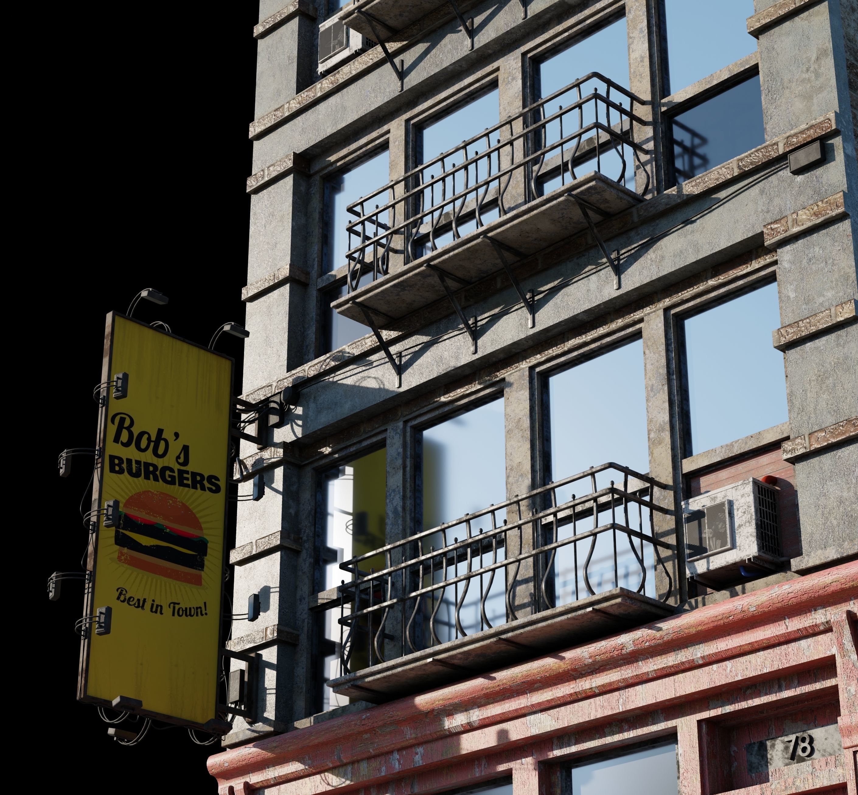 Old Building 3D model_10