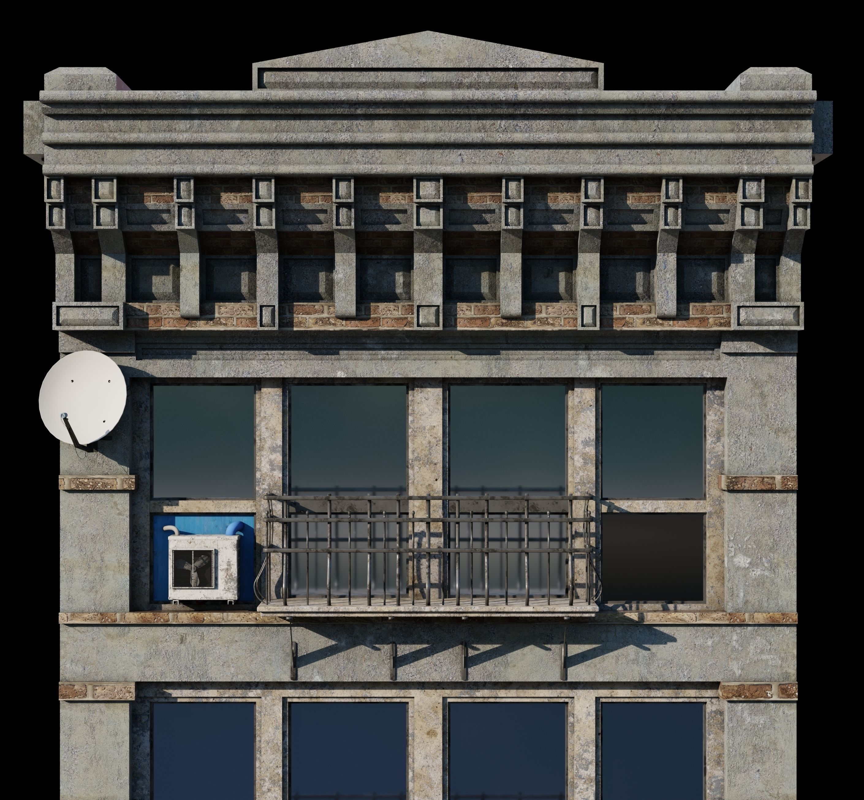 Old Building 3D model_9
