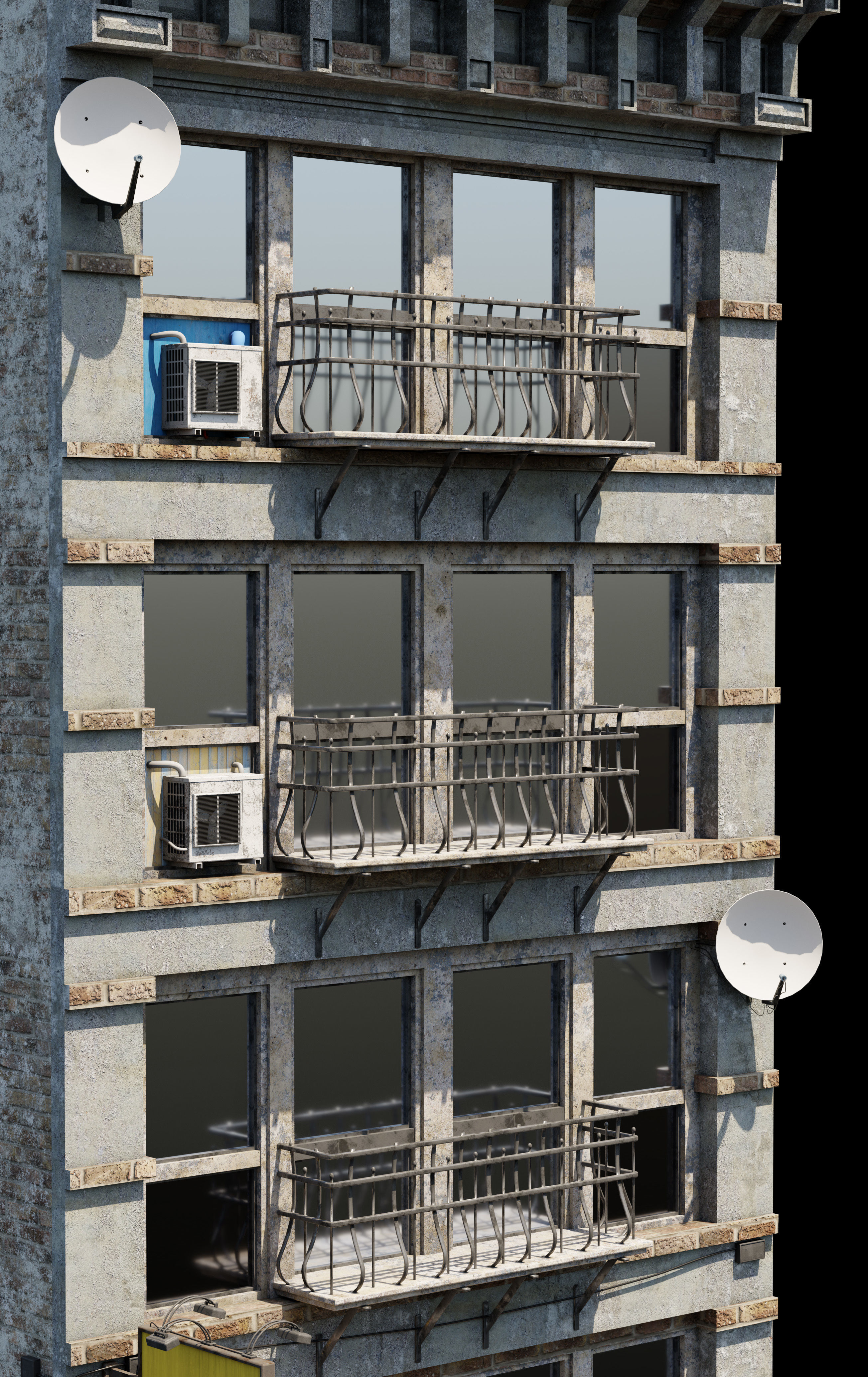 Old Building 3D model_8