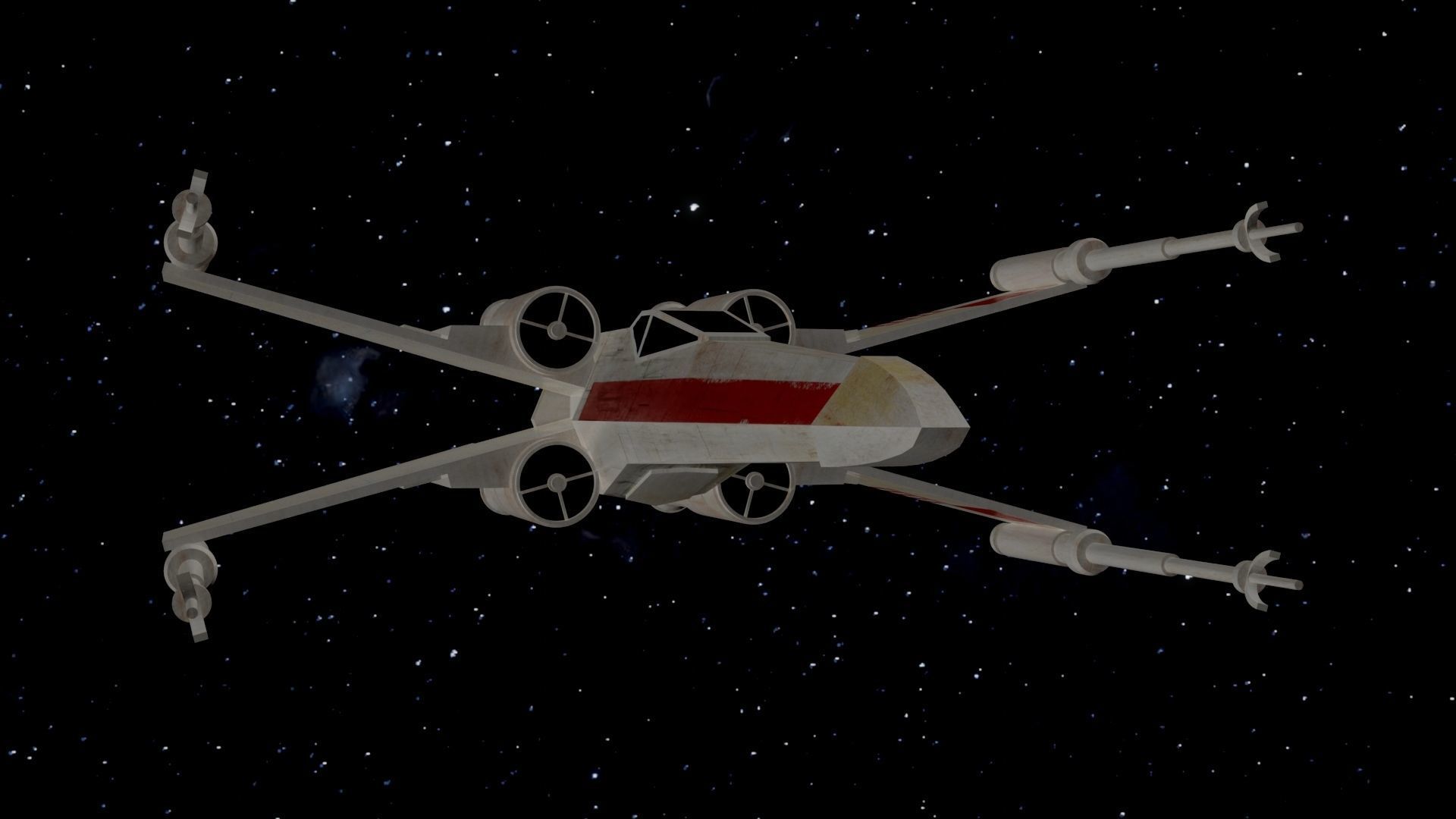 X-Wing Low-poly 3D model_1
