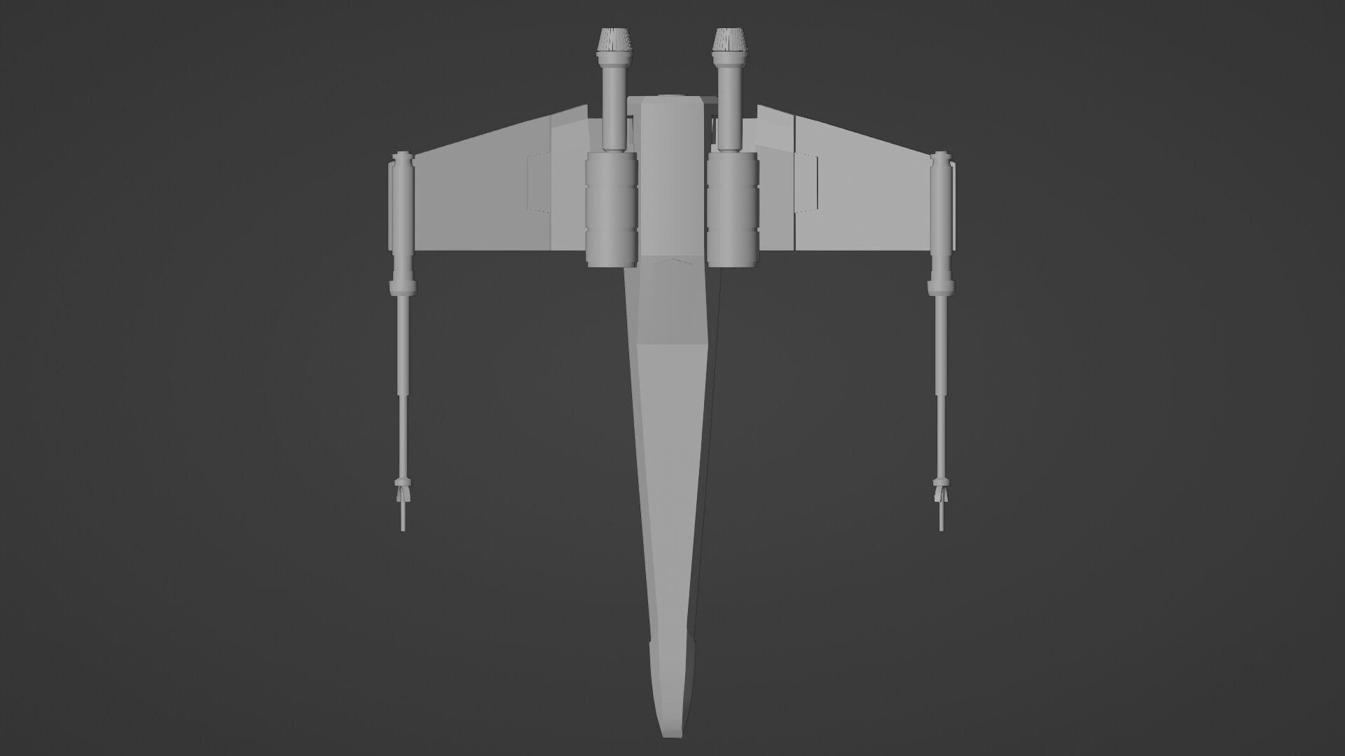 X-Wing Low-poly 3D model_7