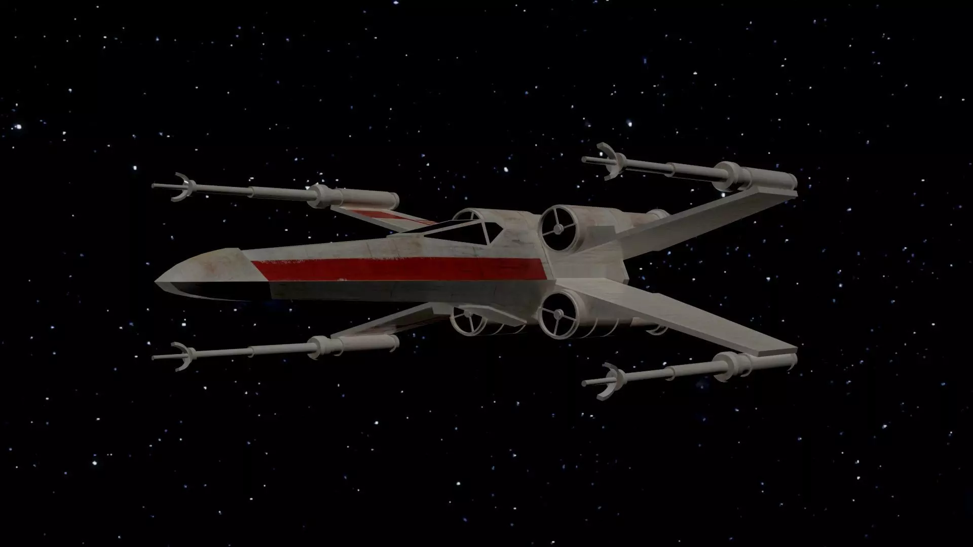 X-Wing Low-poly 3D model_0