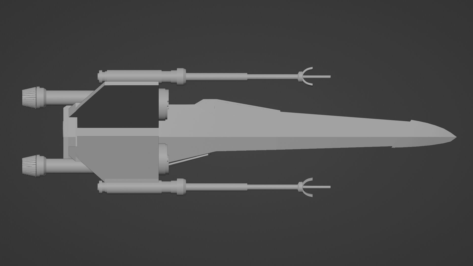 X-Wing Low-poly 3D model_5