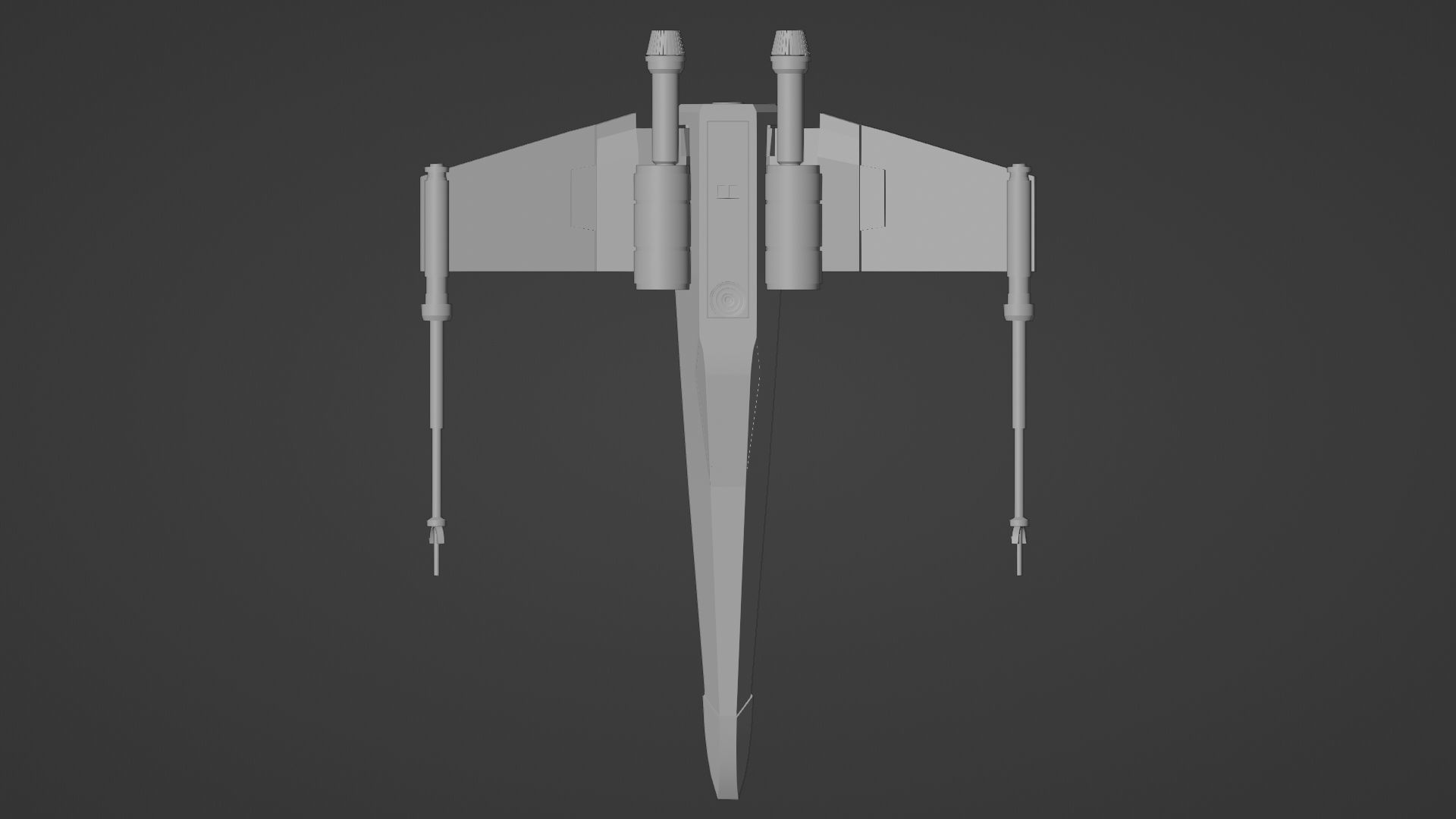 X-Wing Low-poly 3D model_6