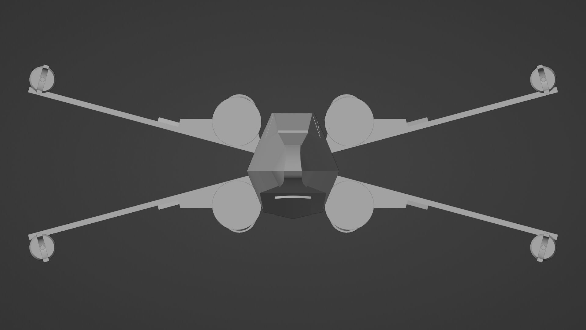 X-Wing Low-poly 3D model_8