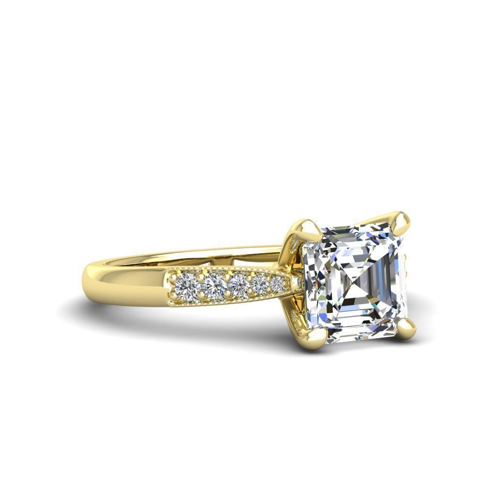 Engagement ring Lara ascher 3D print model_5