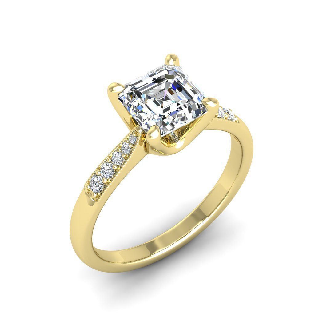 Engagement ring Lara ascher 3D print model_10