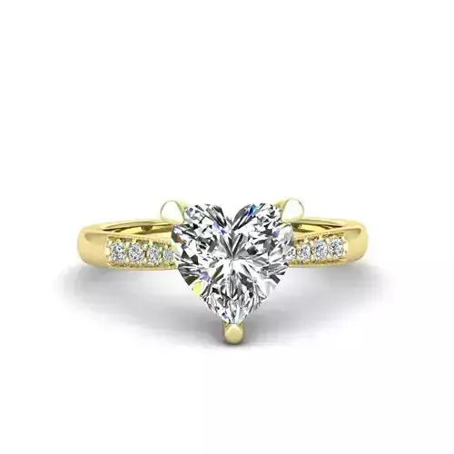 Engagement ring Lara heart  3D print model