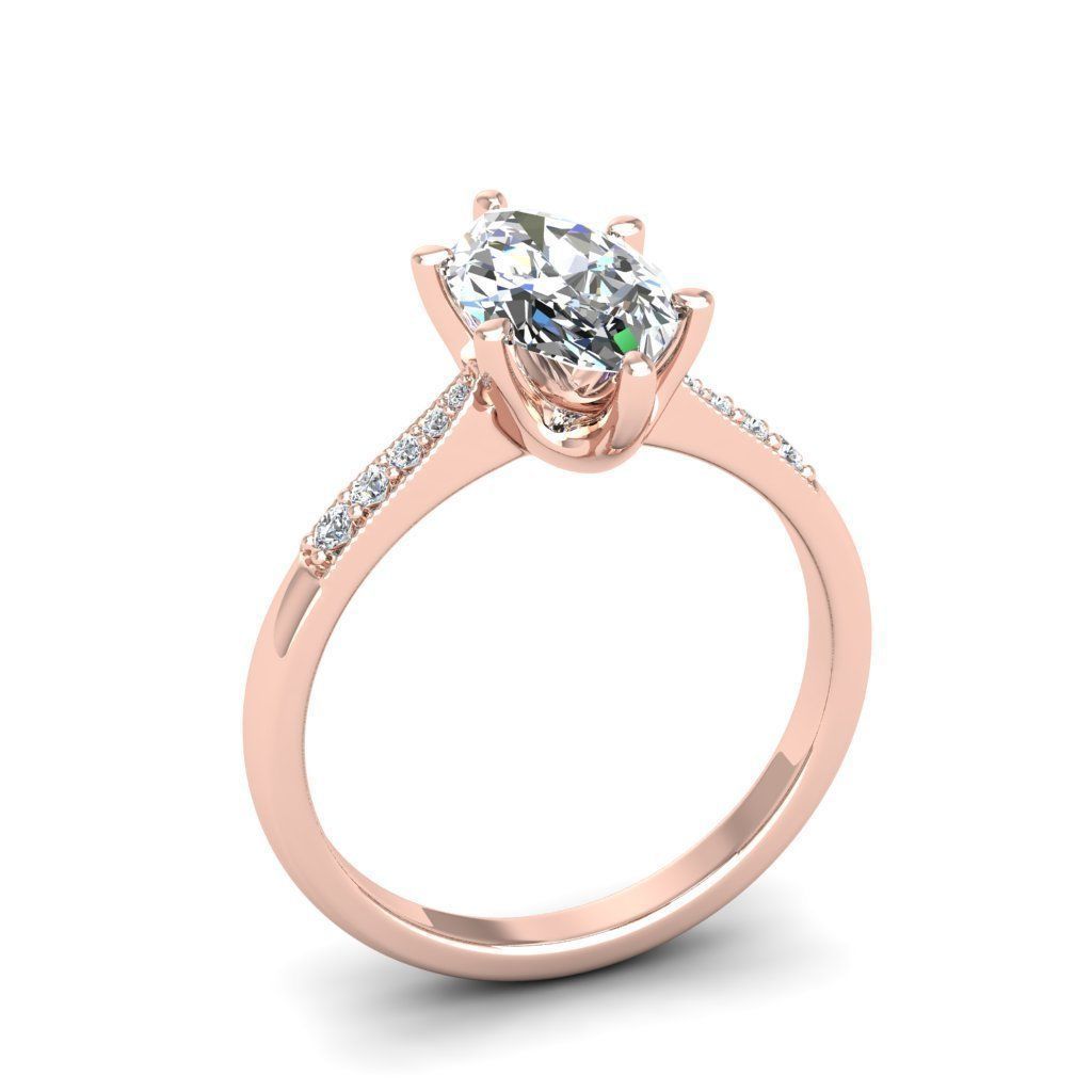 Engagement ring Lara marquise 3D print model_19