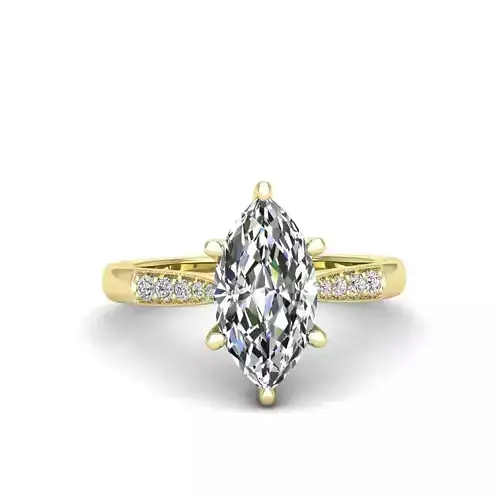 Engagement ring Lara marquise 3D print model