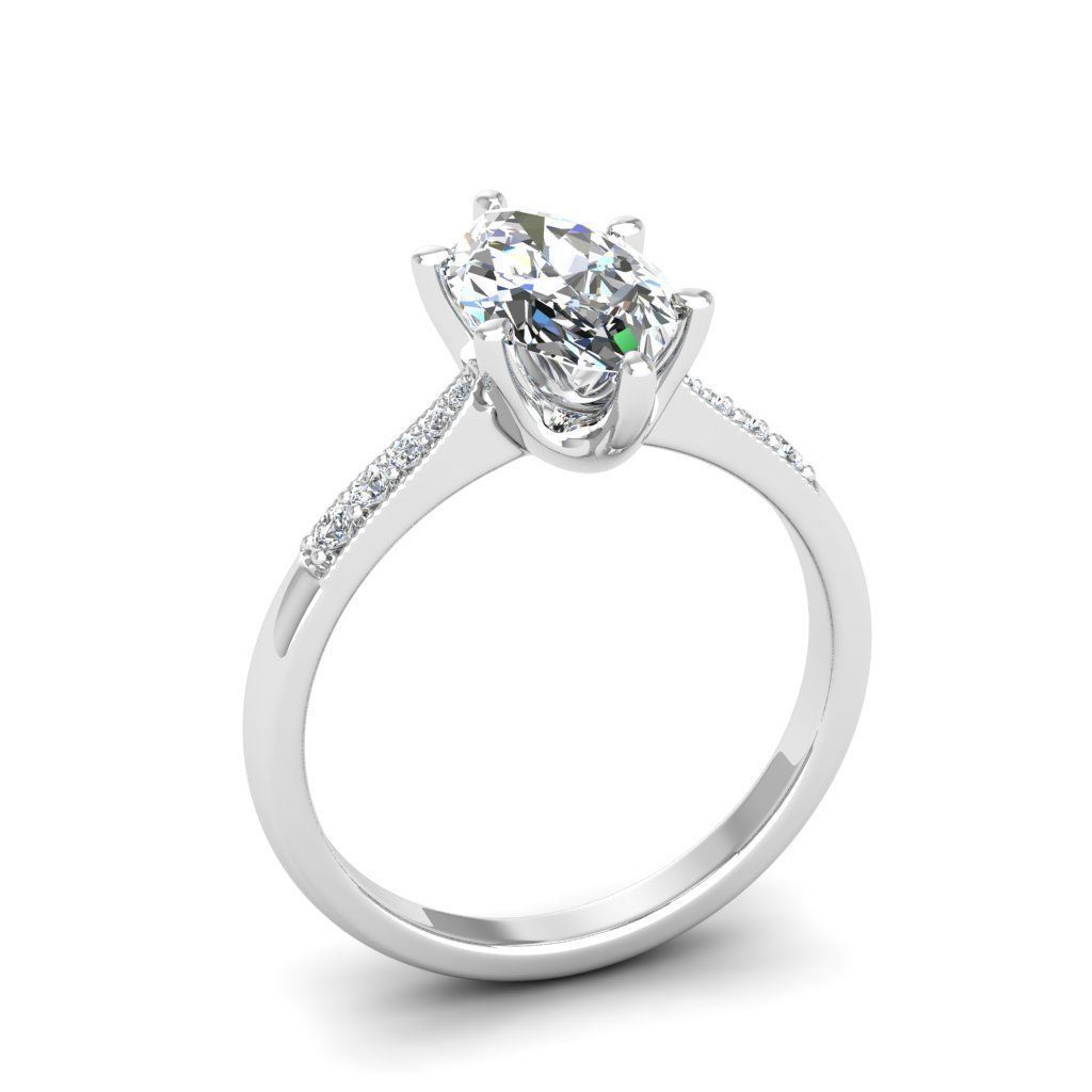 Engagement ring Lara marquise 3D print model_12