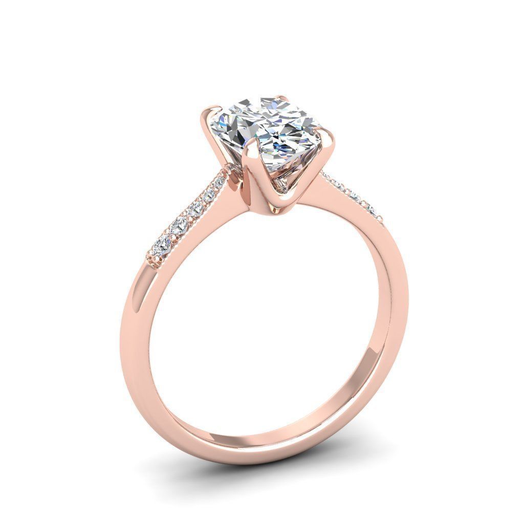Engagement ring Lara oval 3D print model_27