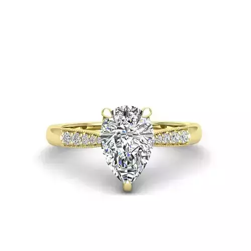 Engagement ring Lara pear 3D print model