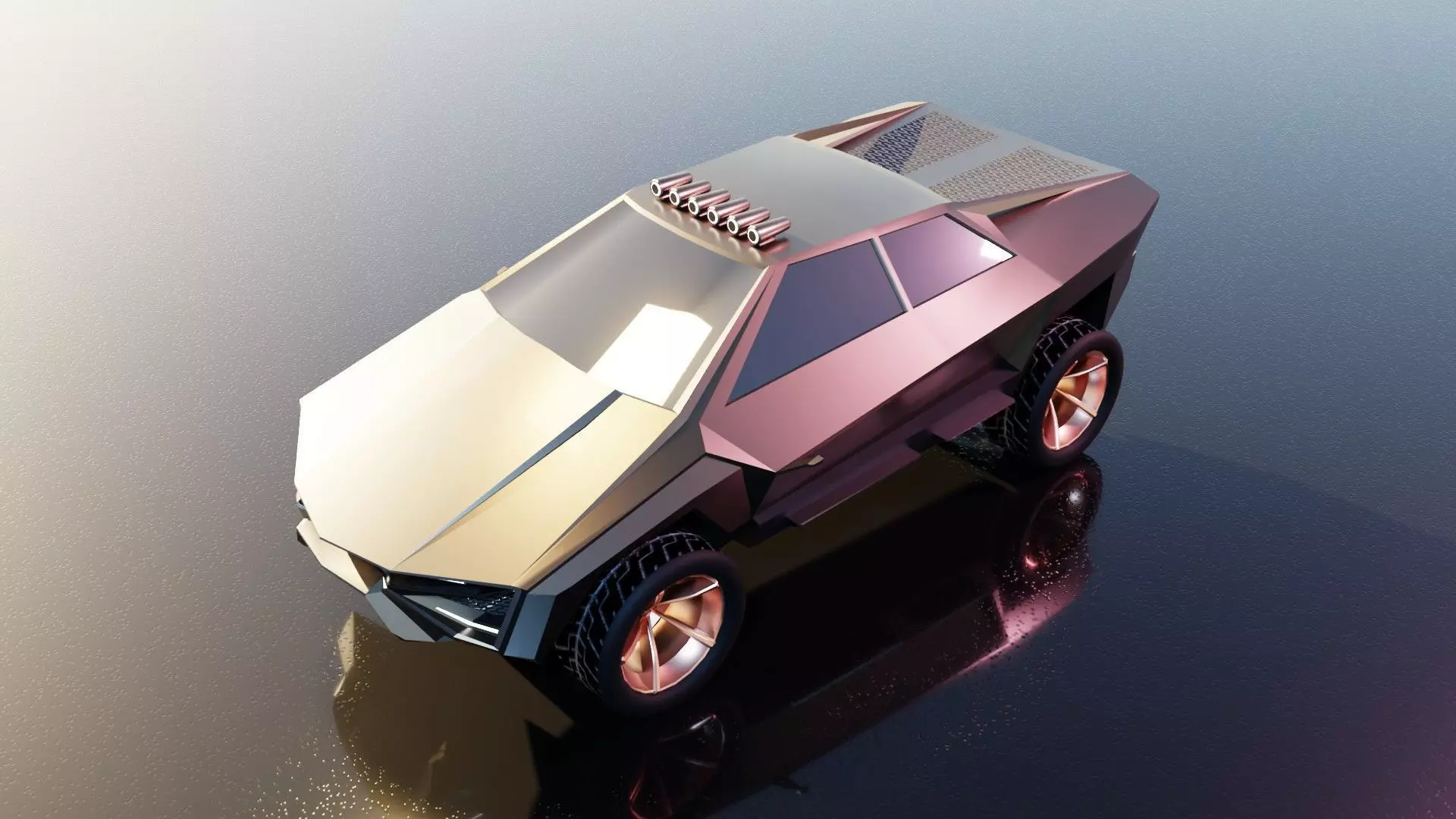 Wyvern concept car Free low-poly 3D model