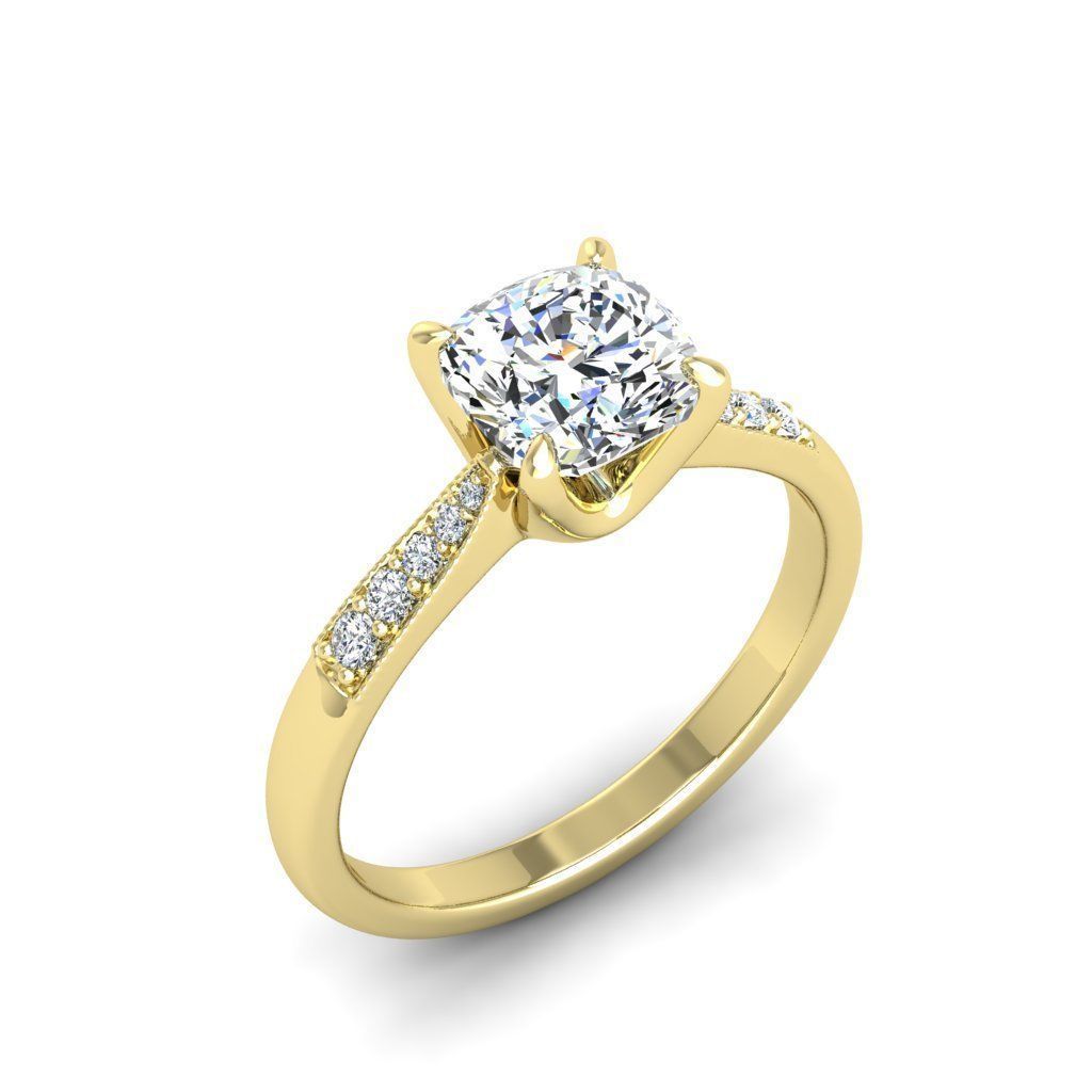 Engagement ring Lara qushion 3D print model_5