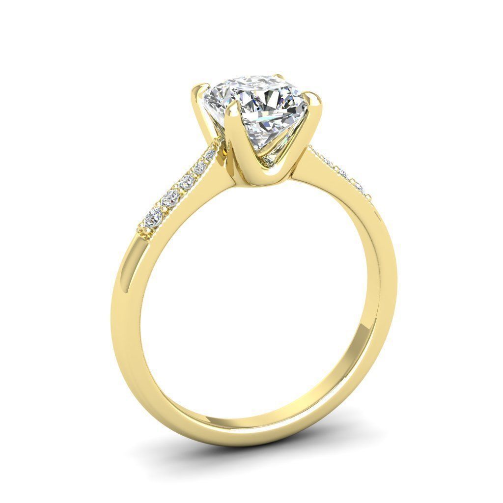 Engagement ring Lara qushion 3D print model_17