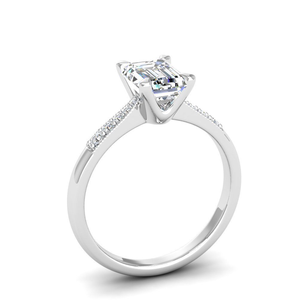 Engagement ring Lara emerald 3D print model_10