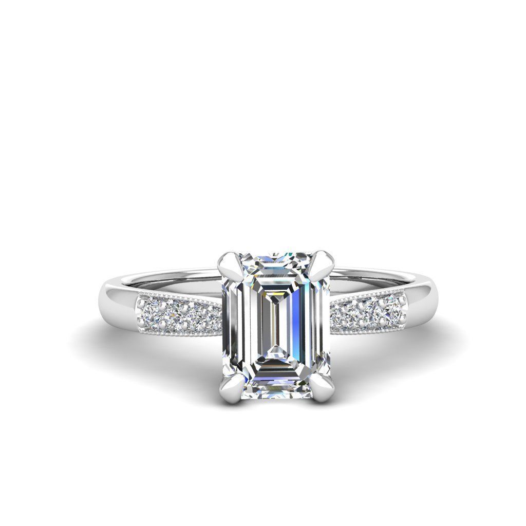 Engagement ring Lara emerald 3D print model_16