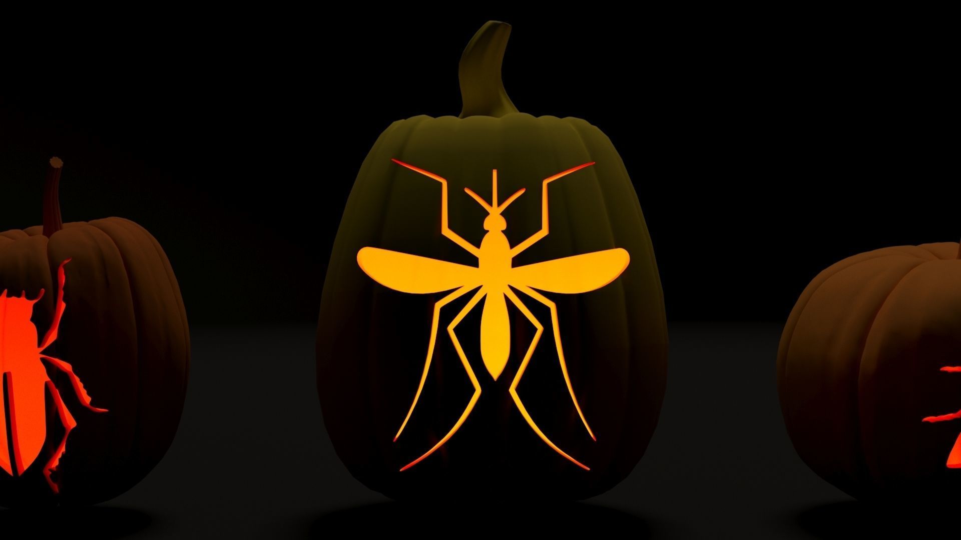 Set of Halloween pumpkins 3D print model_21