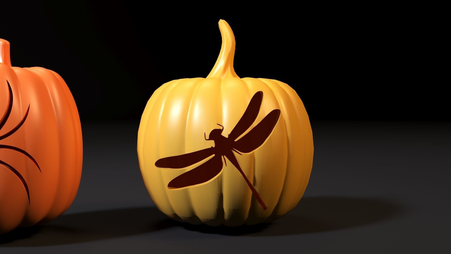 Set of Halloween pumpkins 3D print model_10