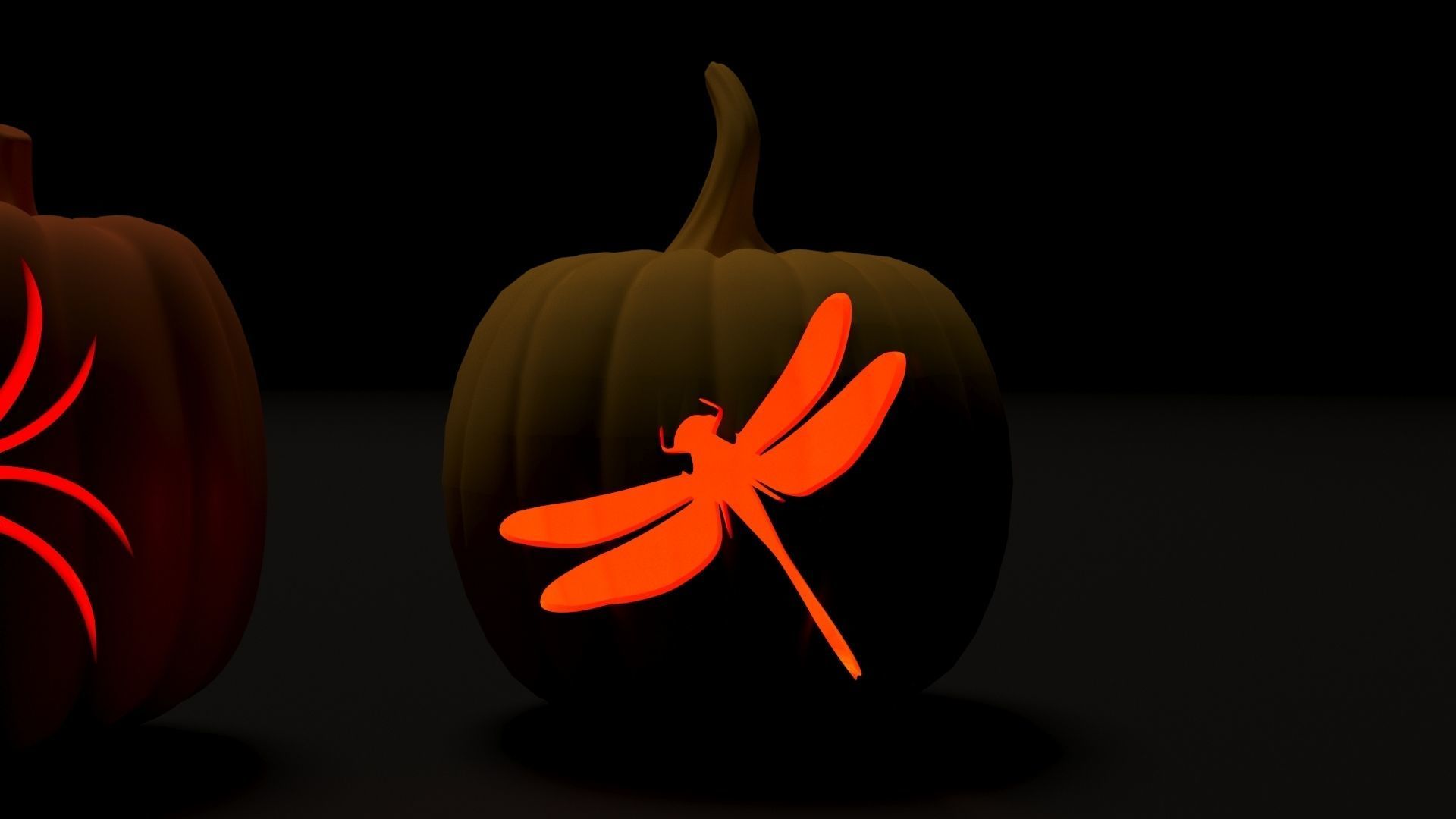 Set of Halloween pumpkins 3D print model_17