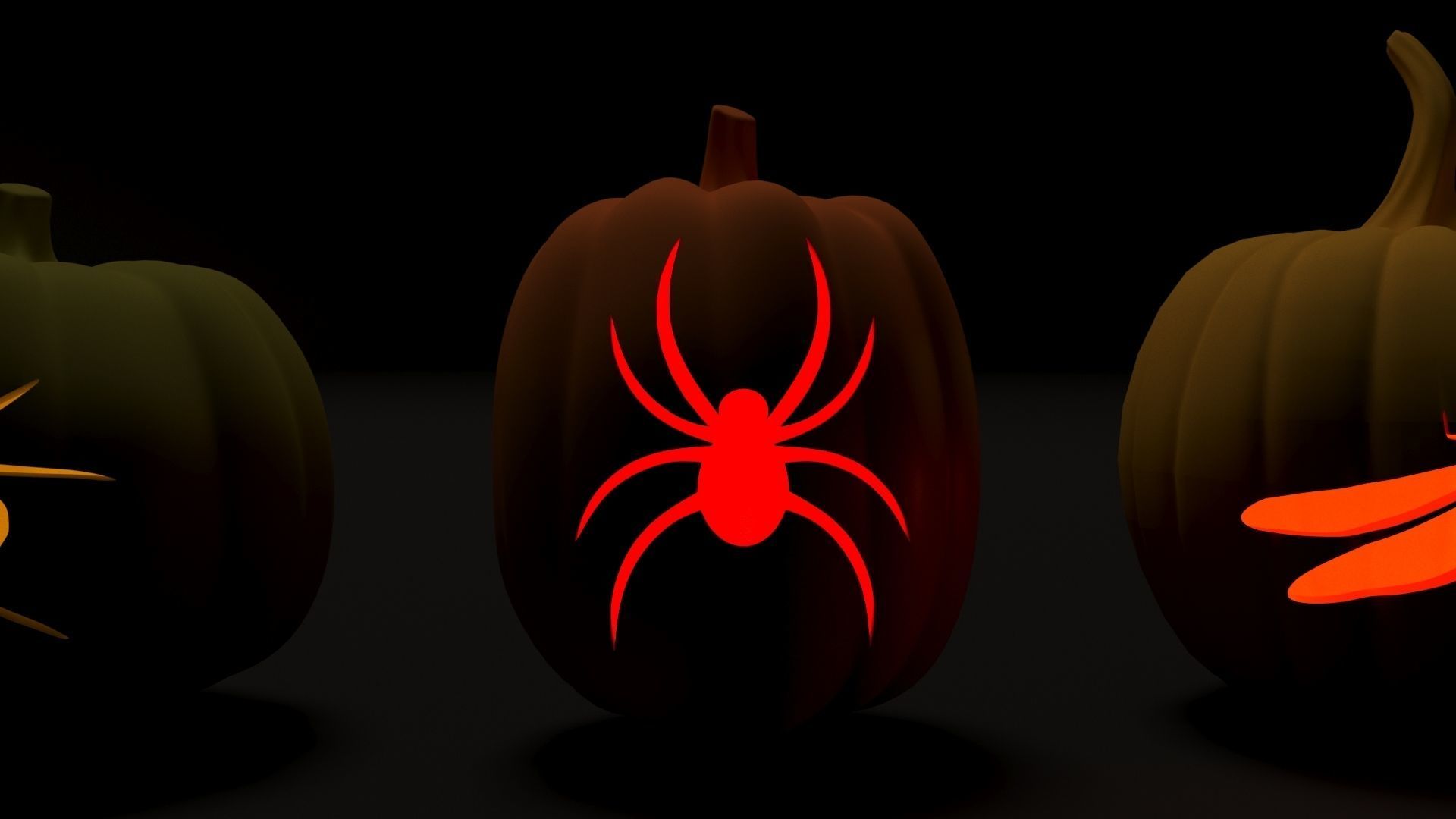 Set of Halloween pumpkins 3D print model_18