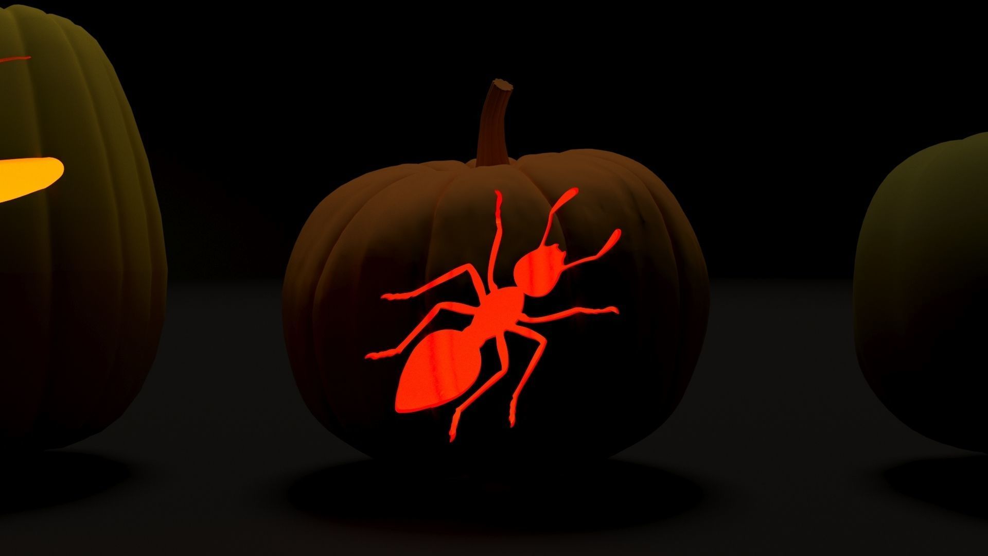 Set of Halloween pumpkins 3D print model_20